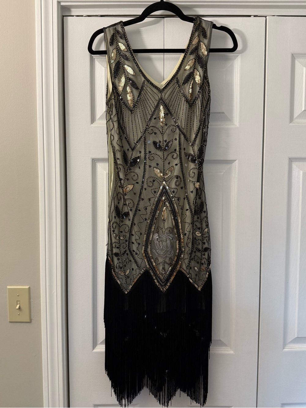 Flapper Dress Beaded with Fringe